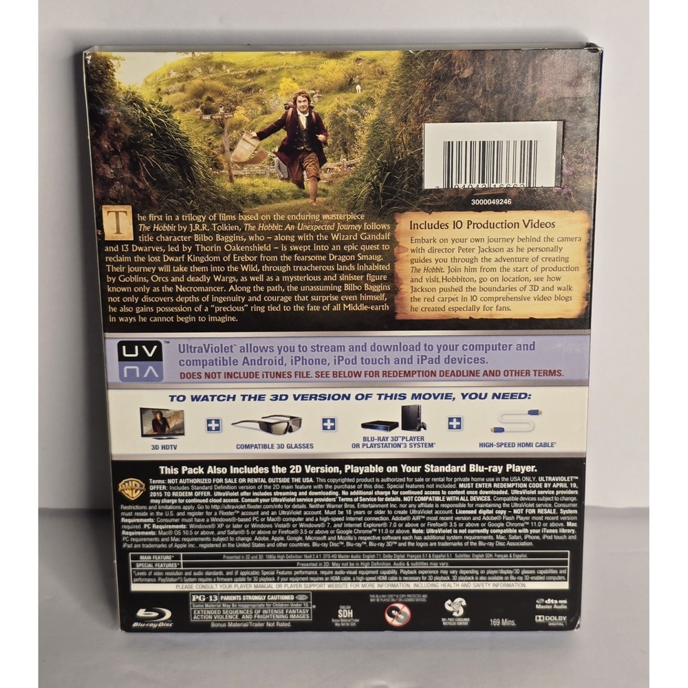 The Hobbit: An Unexpected Journey (Blu-ray 3D) - Picture 2 of 4
